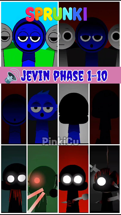 🔊SOUND JEVIN PHASE 1 2 3 4 5 6 7 8 9 10 🎼💀#sprunki#incrediboxsprunki #jevin #sprunkisong #sprunkimod