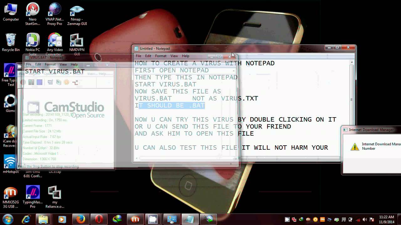 MAKE VIRUS WITH NOTEPAD TRICK BY VISHAL DAGAR YouTube