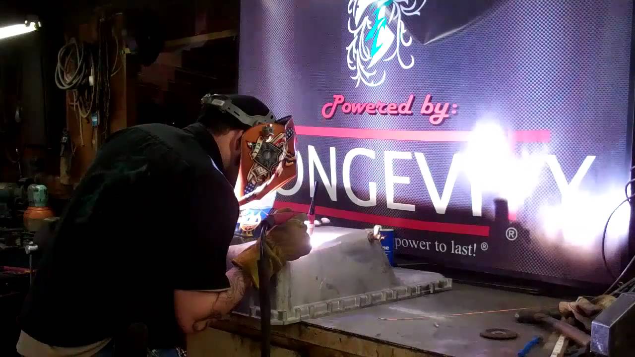 cast aluminum oil pan repair using the longevity 200pi SIC F YouTube