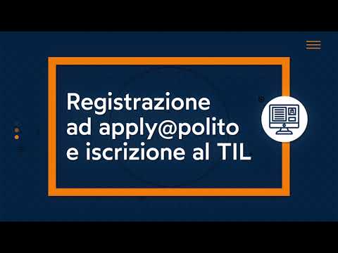 Apply 2022 | Registrazione ad [email protected] e iscrizione al TIL