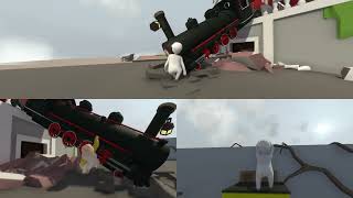 Human Fall Flat 3 Player Splitscreen Coop