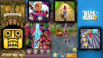 Temple Run Vs Blades Of Brim Vs Endless Run Jungle Escape Vs Bus Rush 2 - Endless Run Game Play