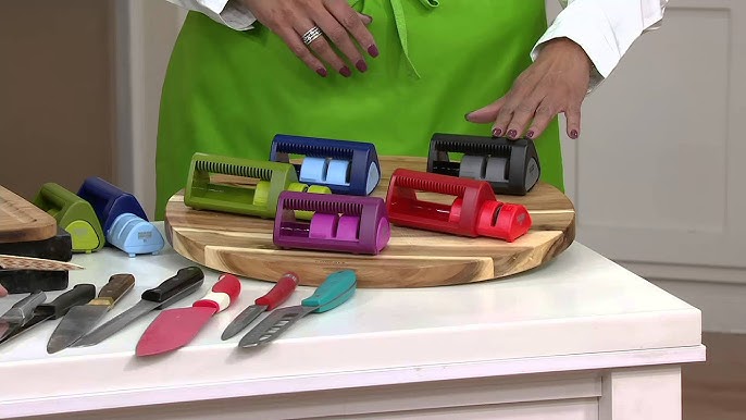 Chefologist Set of (3) 3-Stage Knife Sharpeners with Gift Boxes on QVC 