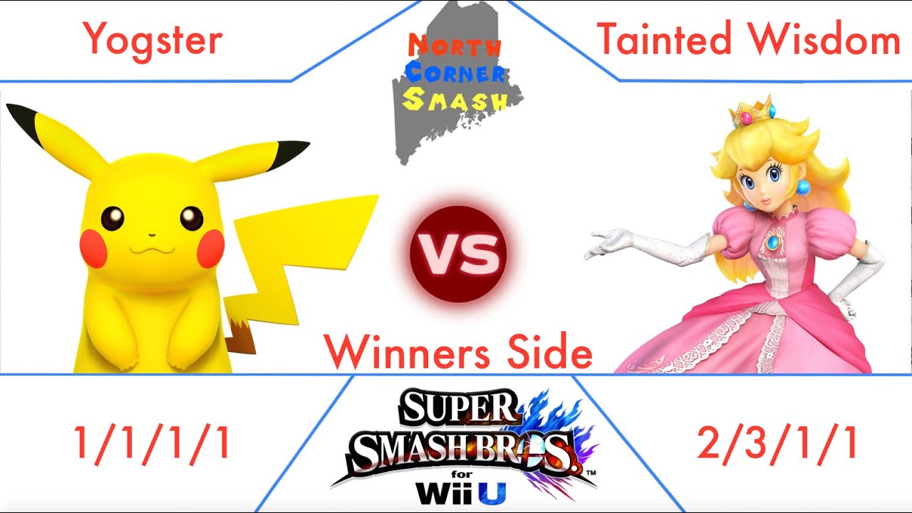 NCS Oct. Tourney - Yogster (Pikachu) vs Tainted Wisdom (Peach) - North Corner Smash