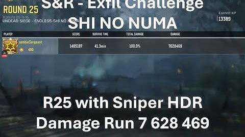 R25 with HDR Damage Run 7 628 469 🤩Solo Damage Run S&R - Exfil in SHI NO NUMA🤩