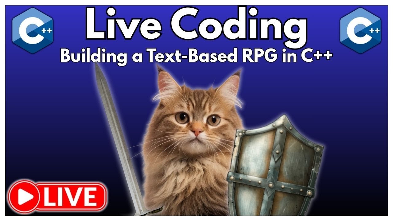 🧙‍♂️ LIVE CODING 🧙‍♂️ | Building a Text-Based RPG in C++ ⚔️ - YouTube