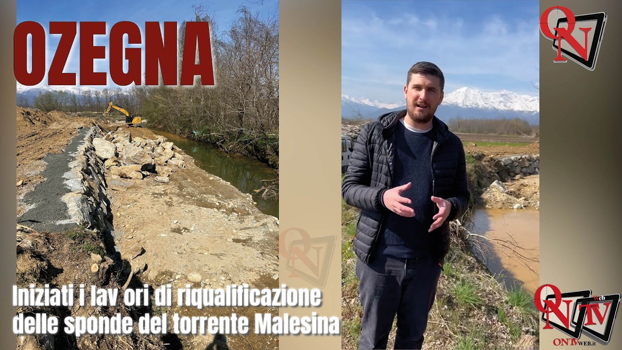 OZEGNA – Iniziati i lavori di riqualificazione delle sponde del torrente Malesina