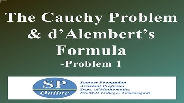 S3 M.Sc; PDE; Lecture 32-The Cauchy Problem & d