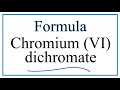 Chromium Compounds and Ions