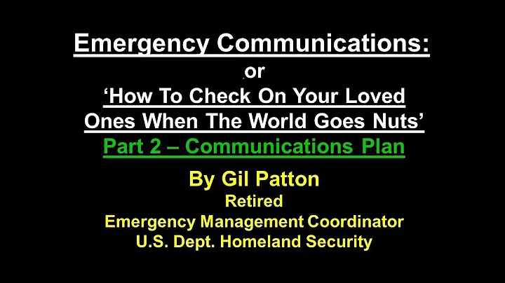 #68 How To - Emergency Communications  Pt 2