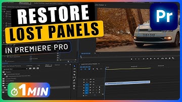 How to RESTORE Lost Panels in Workspace in Premiere Pro