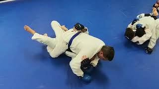 Gracie Jiu Jitsu blue belts sparring,  Pete and Peter