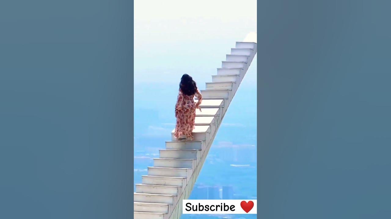 stairway to heaven💫😯in fuxi mountain,china🇨🇳#youtubeshorts#shorts#omg#stairs#heaven#sky#tourism#like