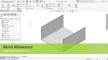 solidworks sheet metal tutorial 4 Bend Allowance