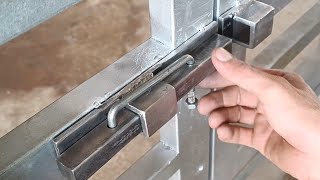 Homemade door latch is extremely strong and durable.