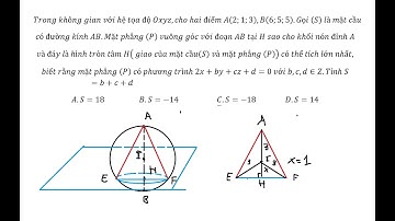 Toán 12: Trong không gian với hệ tọa độ Oxyz,cho hai điểm A(2;1;3),B(6;5;5).Gọi (S)