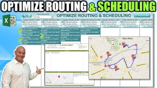How To Optimize Map Routes AND Schedule Jobs & Deliveries In Excel in ONE CLICK PLUS FREE DOWNLOAD