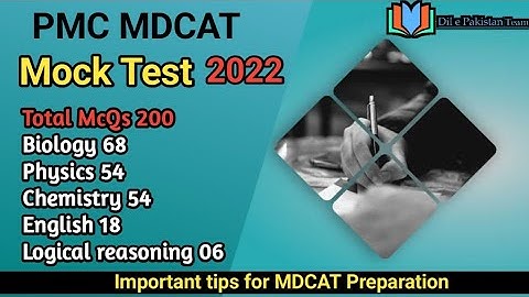 PMC MDCAT Mock Test 2022 // Full length MDCAT Test // MDCAT Practice test // MDCAT Preparation