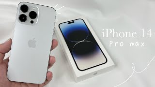 🍎iPhone 14 Pro Max Silver Aesthetic Unboxing + Accessories (ASMR) ✨ by Lau Dumé 12,666 views 1 year ago 3 minutes, 23 seconds