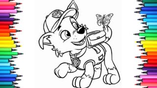 How to Draw Paw Patrol with Butterfly 🐾🦋Cute Easy Art for Kids 🎨 screenshot 4