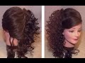 Асимметричная прическа с локонами / Asymmetrical hairstyle with curls for long hair