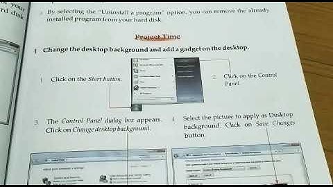 Class 5th Chapter 2 USING THE CONTROL PANEL Exercises Chapter 3 PAGE FORMATTING IN MS-WORD part 1