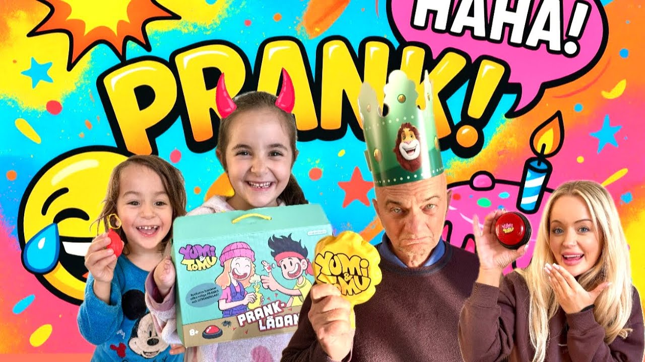🤣Prankar Morfar med Yumi och Tomus Pranklåda! 🕷️💦