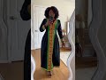 V-neck African Geometric Print Pocket Long-Sleeved Maxi Dress