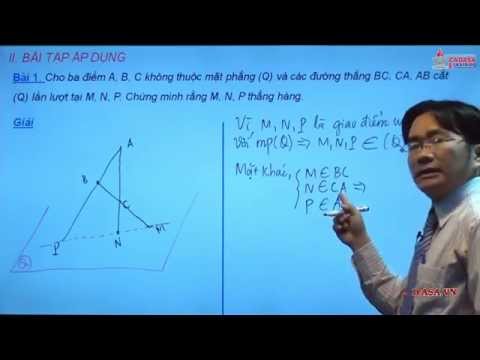Video Hình học 11 - Chứng minh ba điểm thẳng hàng - Ba đường... - youtube