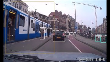 (FPN) Object detection test video - Tensorflow - Amsterdam DashCam