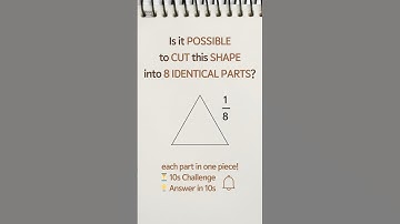 Is it POSSIBLE to CUT this SHAPE into 8 IDENTICAL PARTS? (English version)