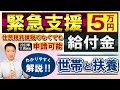 【11月10日時点 : 5万円給付 世帯と扶養】緊急支援給付金 / 重複受給は不可 / 住民税非課税でなくても申請可能 / 家計急変世帯の事例 など～是非ご覧ください！