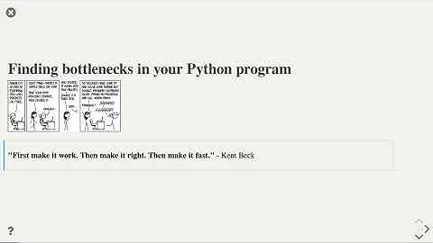 Profiling - Finding bottelnecks in Python