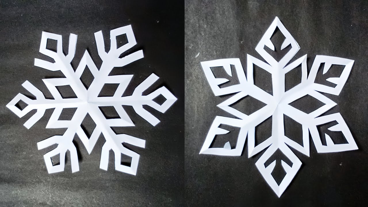 How to make 6- pointed snowflake out of paper - Paper Snowflake #23 ...
