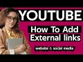 How to add external links in youtube channel
