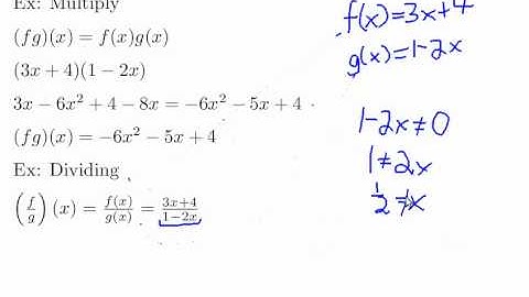 11.3: Algebraic Operations on Functions
