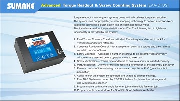 Advanced Torque Readout & Screw Counting System- EAA-CTDS