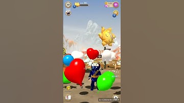Clumsy ninja opening all ballons