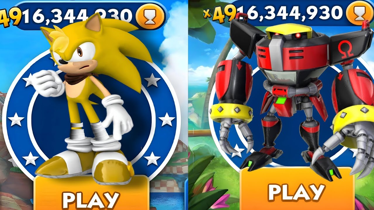 Sonic Dash - Super Sonic Run VS Omega Dash _ Movie Sonic vs All Bosses ...