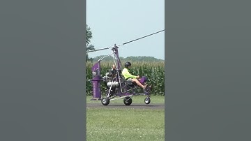 GyroCopter takeoff Mentone Indiana (Gyro Technic)