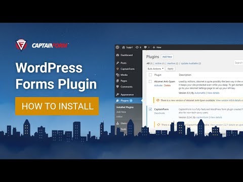 How to install the WordPress forms plugin | CaptainForm for WordPress