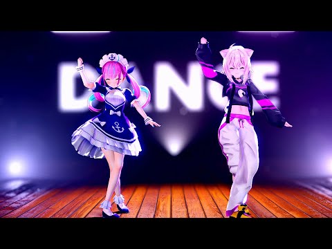 【Hololive MMD】Nekomata Okayu / 猫又おかゆ / Minato Aqua / 湊あくあ / ダーリンダンス / かいりきベア feat.初音ミク
