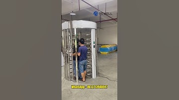 Full Height Turnstile Security Fingerprint and Qr code Scanner Access Control #FullHeightTurnstile
