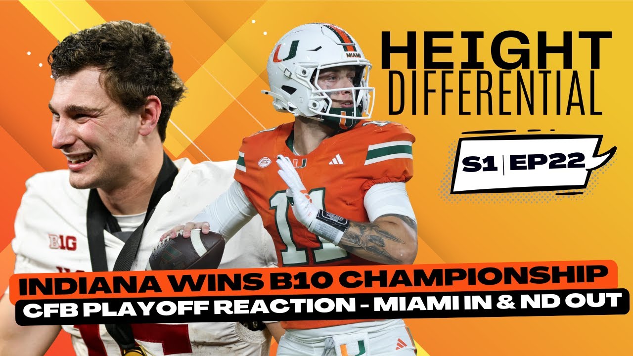 Indiana Wins Big Ten Championship | College Football Playoff Reaction - Miami's In, Notre Dame's Out