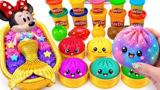 Satisfying Play-Doh Bath Time with Disney Mickey Mouse & Squishy Galaxy ASMR 🎀🌈 Kinetic Sand ASMR screenshot 3