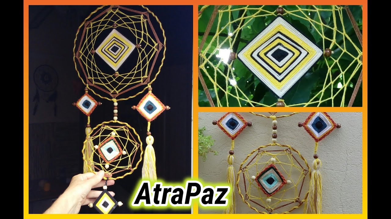 ❄️ Cómo Adornar Atrapasueños Rústico Ojo de Dios Huichol⚜️ Parte 2❄ Filtro dos Sonhos ❄ Dreamcatcher