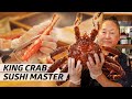 Chef mikiko ando is a master of king crab sushi   omakase