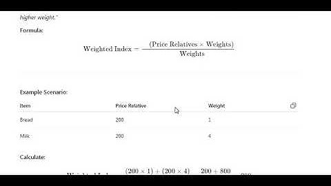 Weighted vs Unweighted Index – Concept, Explains the difference between simple and weighted indices