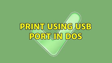 Print using usb Port in Dos
