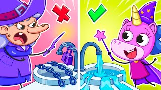картинка: Куди Зникла Вся Вода?! | Страшна Відьма в Моєму Домі!🧙🌊 | Крихітка Мімі🦄